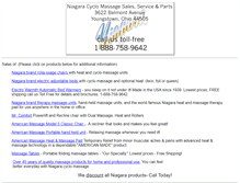 Tablet Screenshot of niagaracyclomassage.com